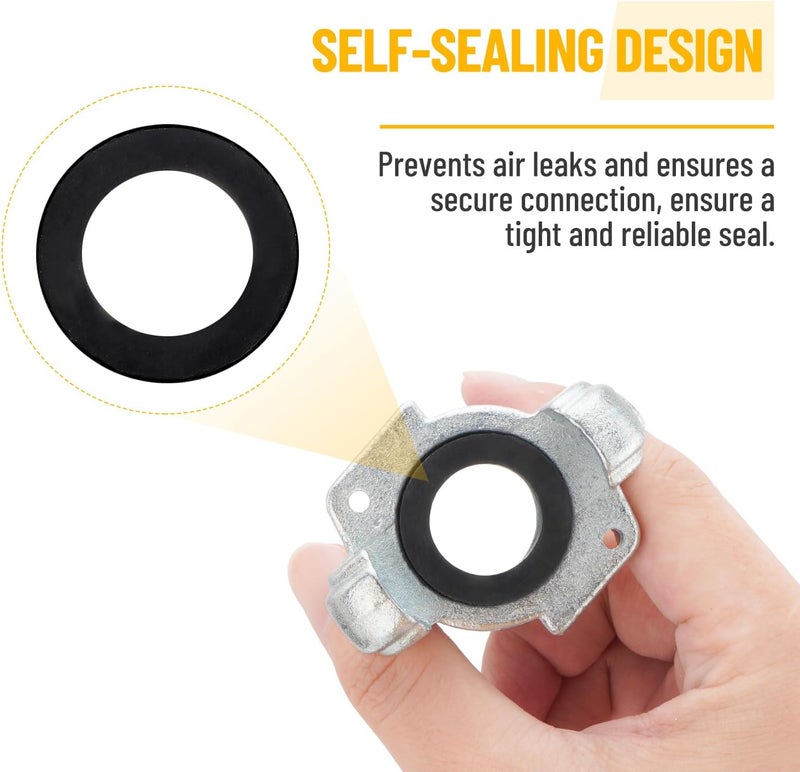 Venussar 6PCS 3/4'' NPT Iron Air Hose Fitting, Universal Coupling Chicago Fitting 3/4'' for Male End - Image 3